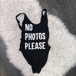 Black one piece swimsuit